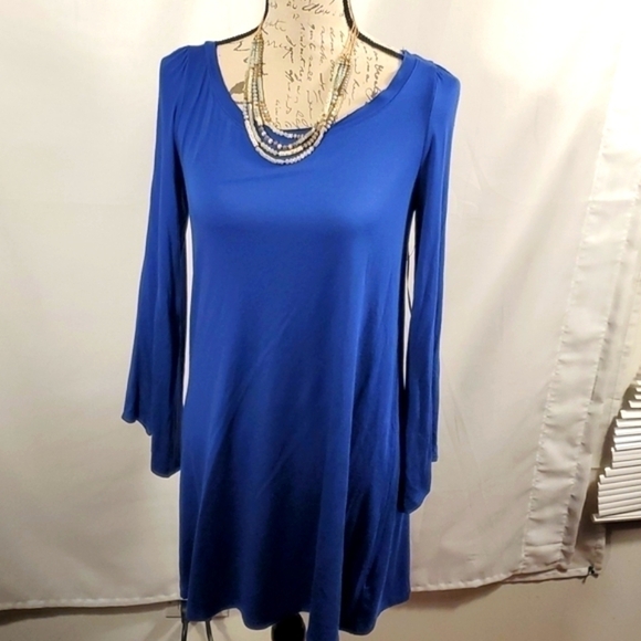 Ella Moss Blue Tunic with Belle sleeve Size Small New with tags - Picture 4 of 16